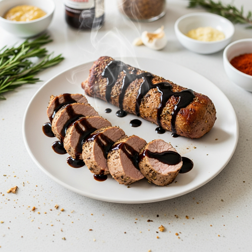 Juicy Pork Tenderloin with a Tangy Balsamic Pan Sauce
