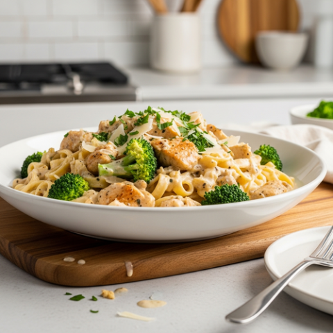 Guilt-Free Creamy High-Protein Chicken Alfredo | ADHD FITNESS Training ...