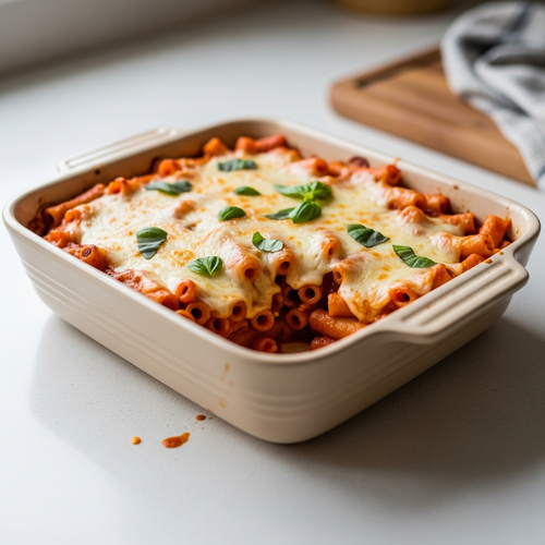 A Lighter Baked Ziti Packed with Protein and Flavor