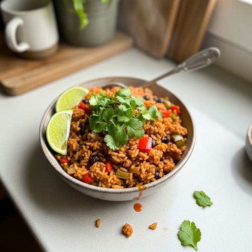 Healthy One-Pan Spanish Rice with Ground Turkey