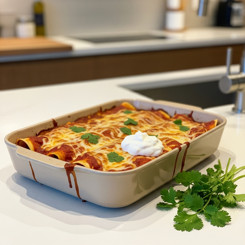 Creamy High-Protein Chicken Enchilada Recipe
