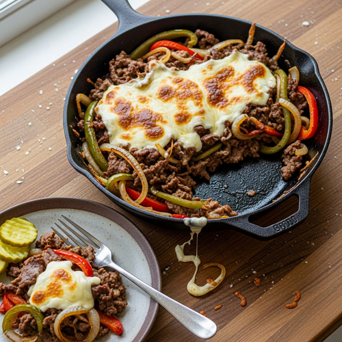 A Better-For-You Philly Cheesesteak Packed With Protein