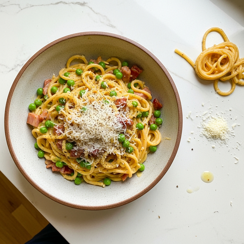 Creamy and High-Protein Turkey Bacon Carbonara