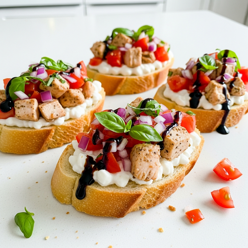 Flavorful High-Protein Chicken Bruschetta