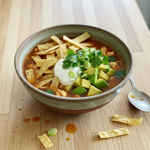 Creamy, High-Protein Chicken Tortilla Soup