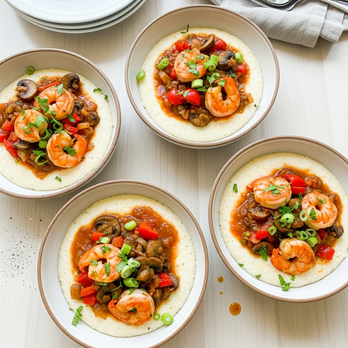 Creamy Macro-Friendly Shrimp and Grits