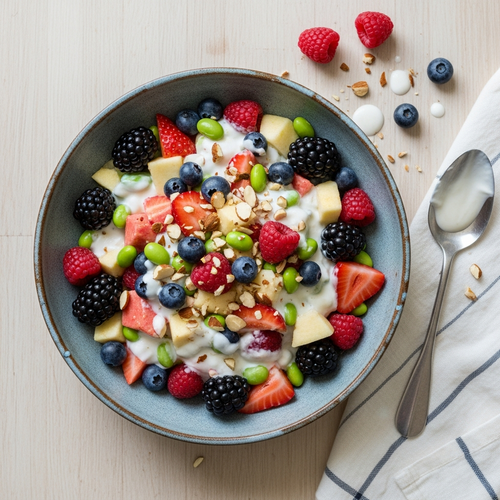 Creamy Lime High-Protein Fruit Salad