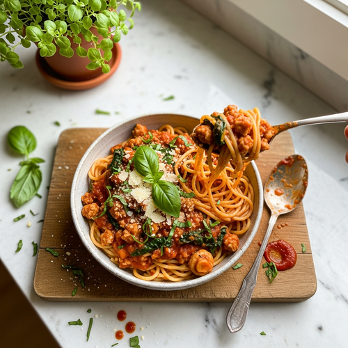 Rich and Creamy High-Protein Turkey Spaghetti