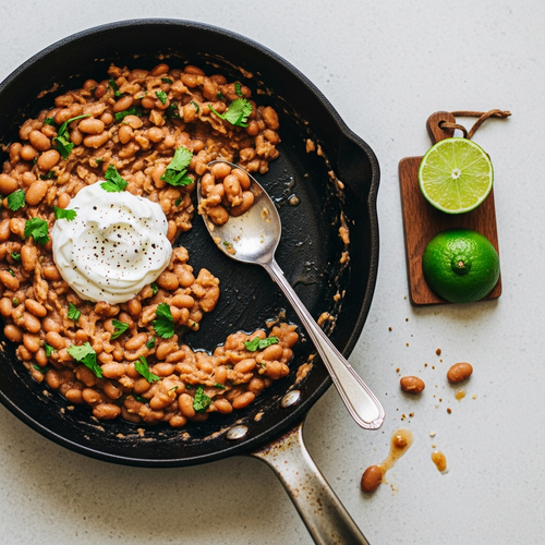 Creamy and High-Protein Homemade Refried Beans