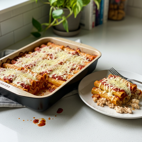 High-Protein Turkey and Spinach Stuffed Manicotti