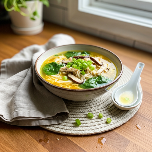 High-Protein Bone Broth Egg Drop Soup